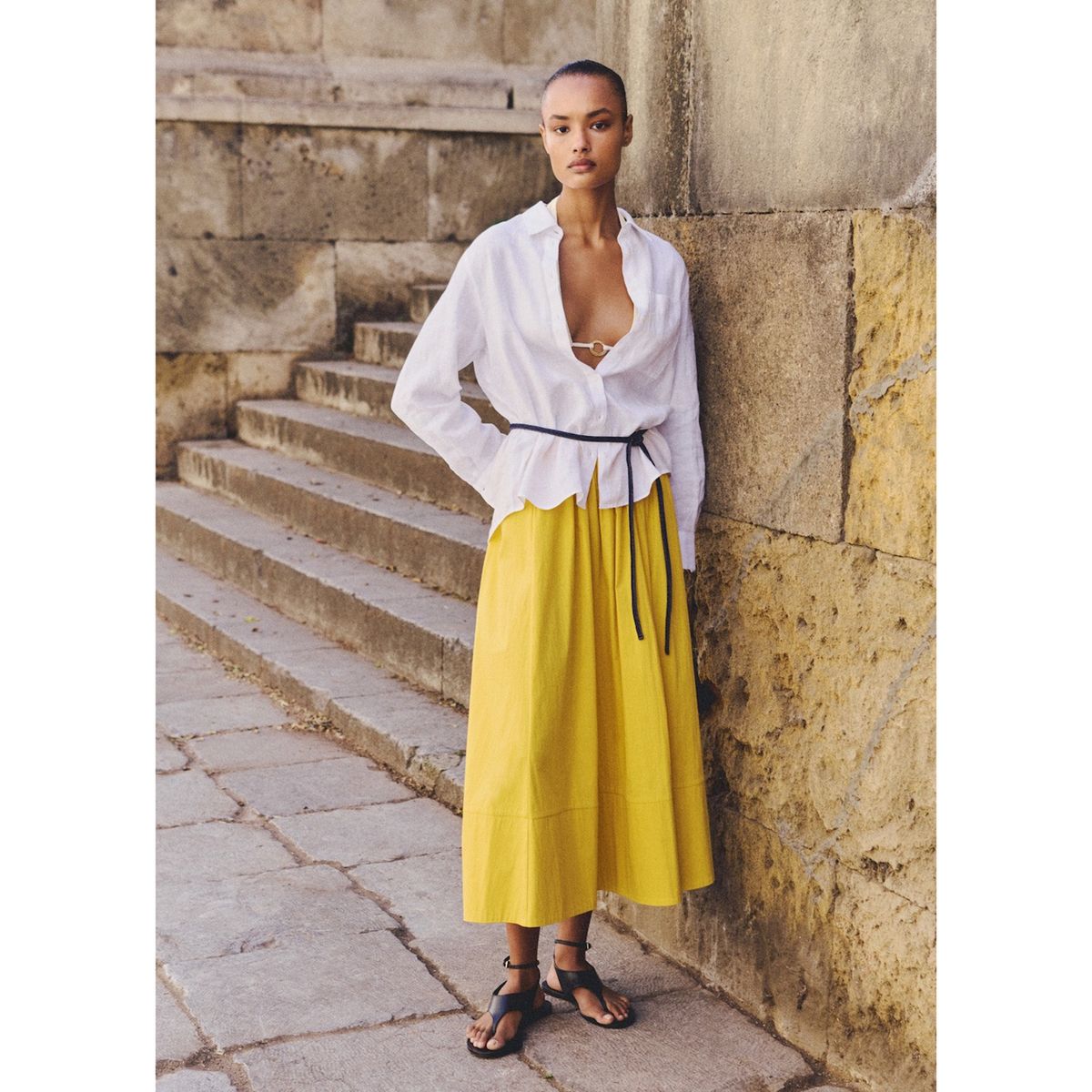 MANGO - Falda Larga Mujer Mango