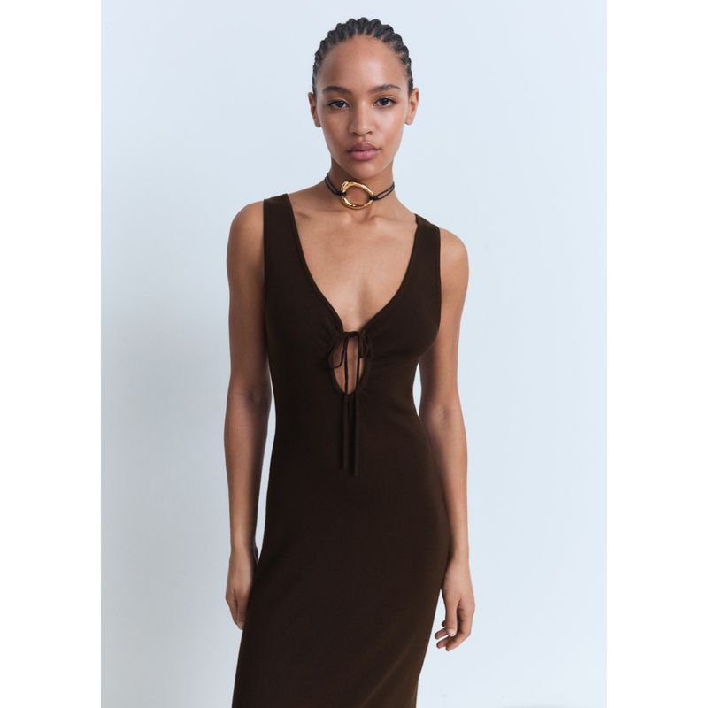 MANGO - Vestido Largo Mujer Mango