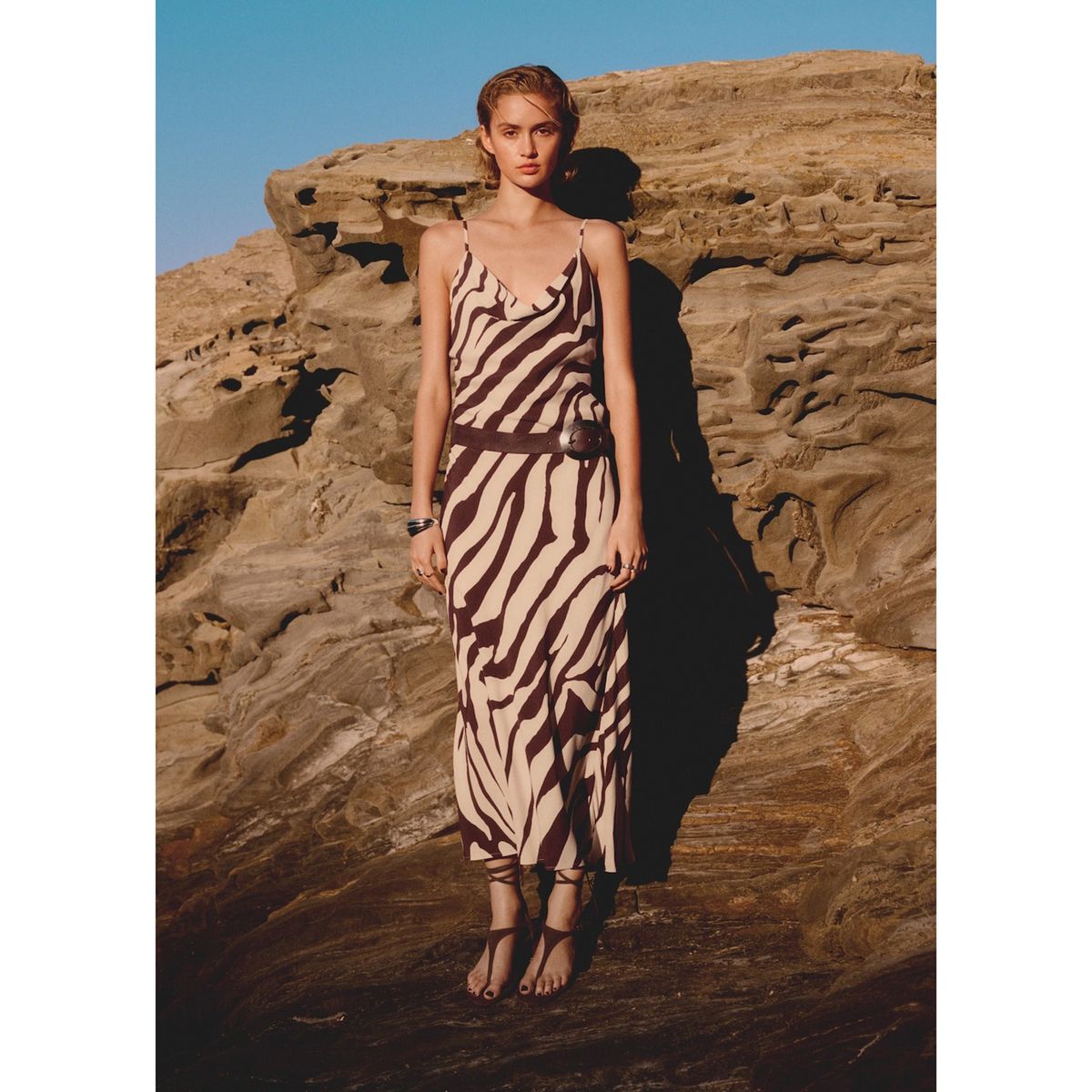 MANGO - Vestido Largo Mujer Mango