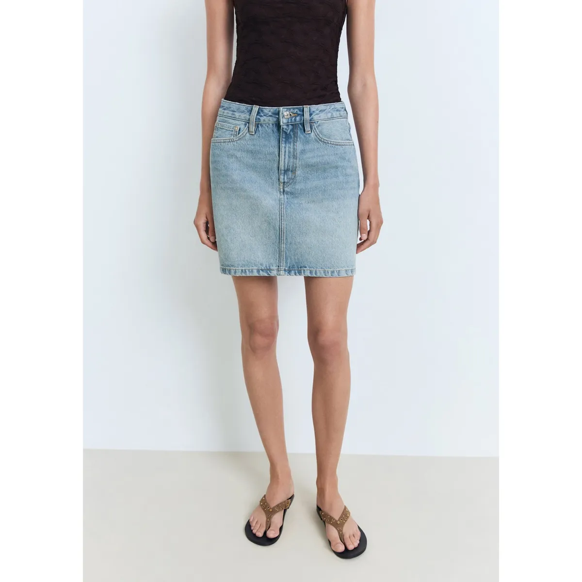 MANGO - Falda Corta Mujer Mango