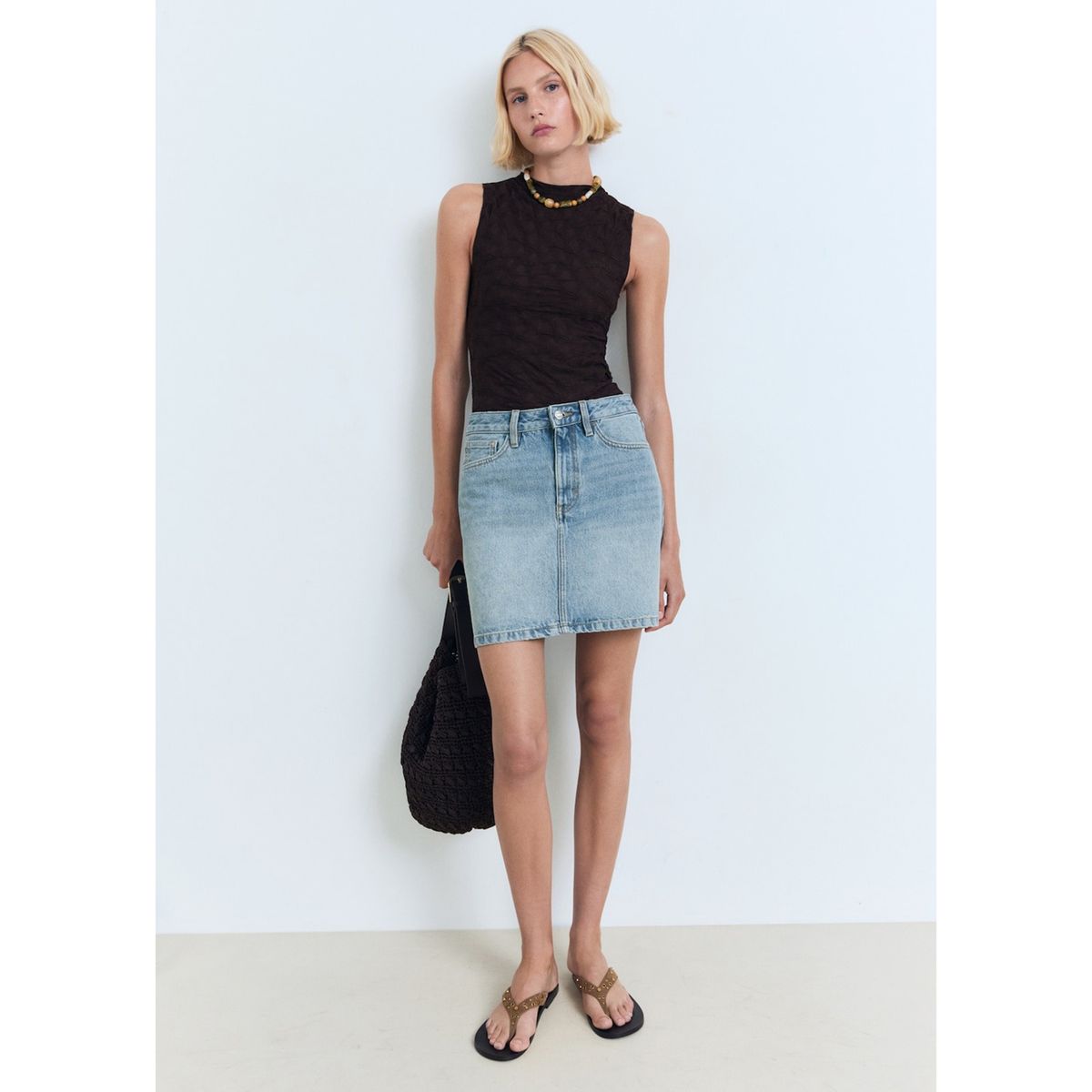 MANGO - Falda Corta Mujer Mango