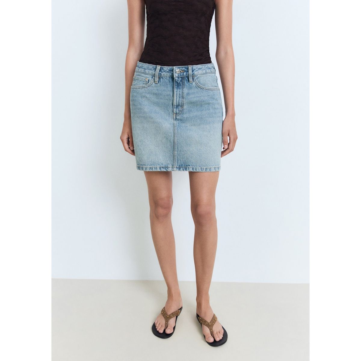 MANGO - Falda Corta Mujer Mango