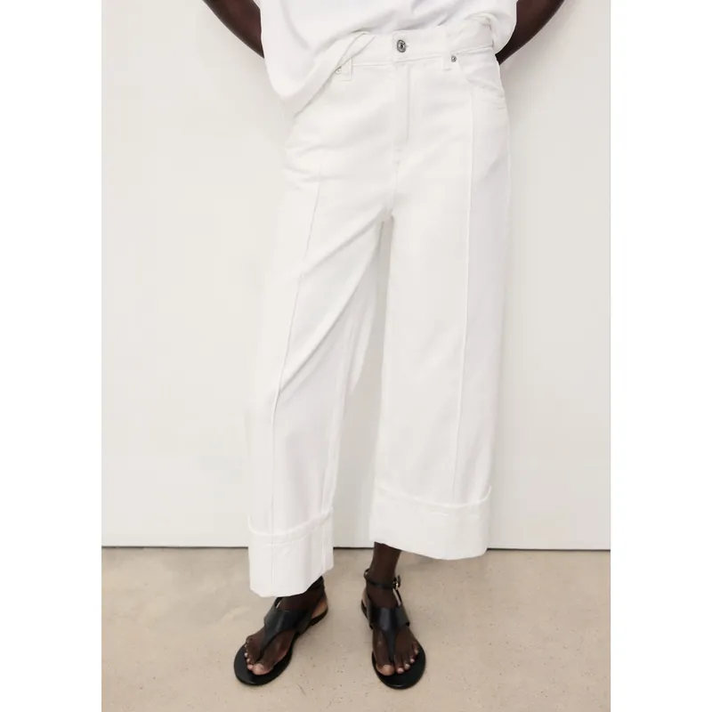 MANGO - Jean Wide Leg Tiro Medio Mujer Mango