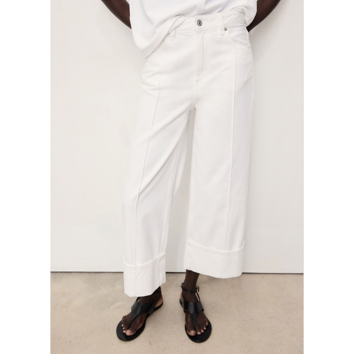 MANGO - Jean Wide Leg Tiro Medio Mujer Mango