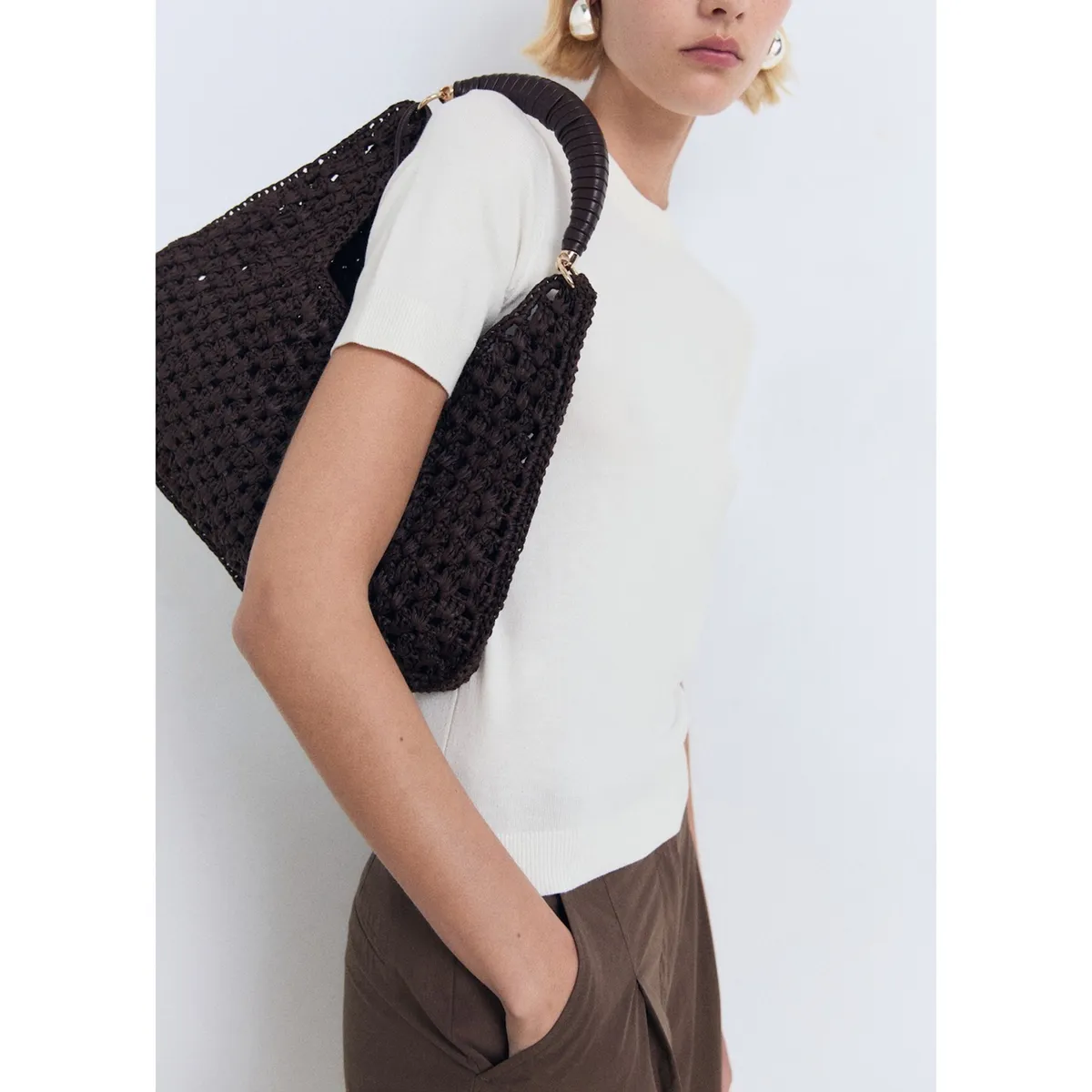 MANGO - Polo Chompa Manga Corta Mujer Mango