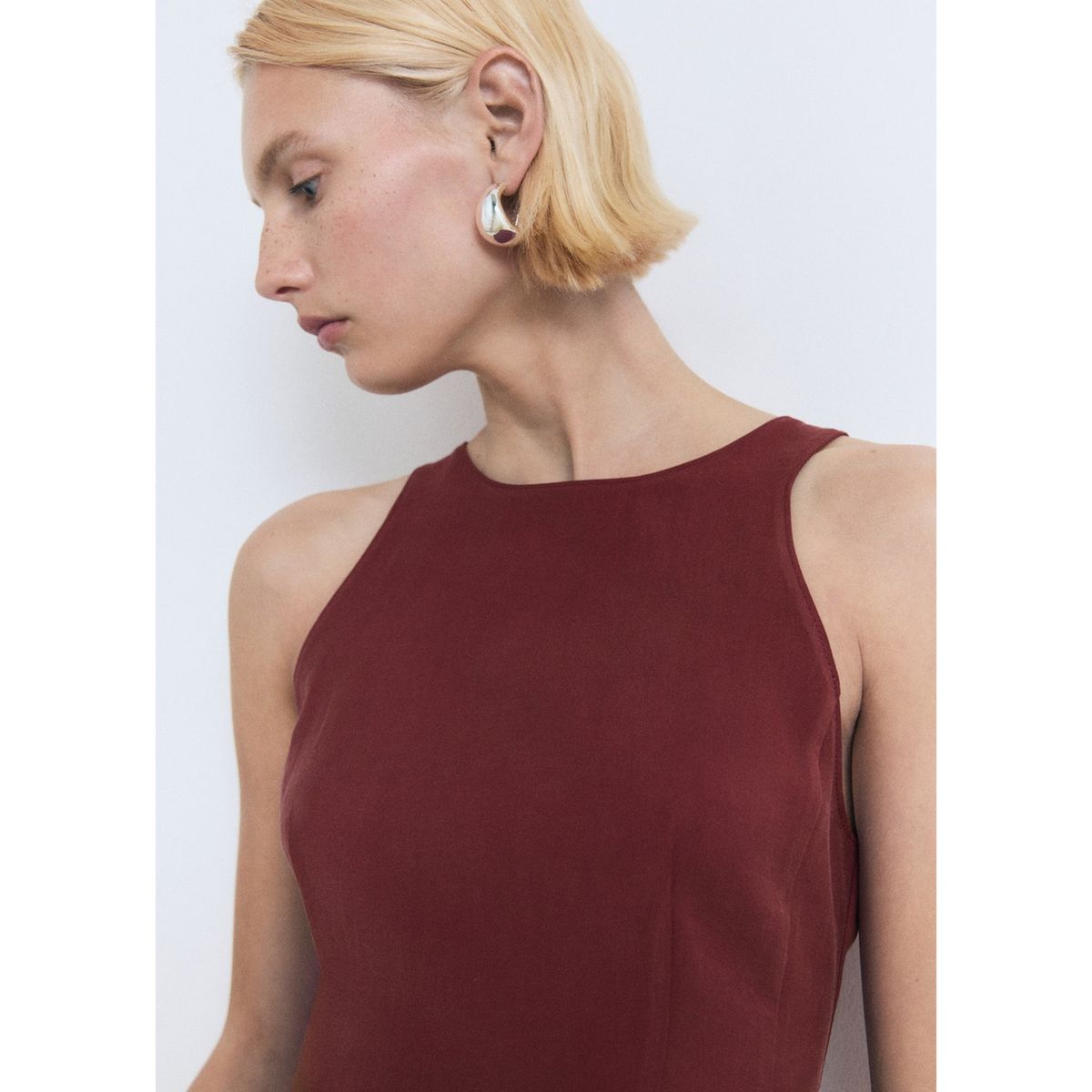 MANGO - Blusa Sin Mangas Mujer Mango