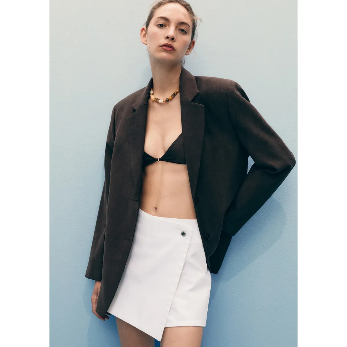 MANGO - Falda Short Tiro Medio Mujer Mango