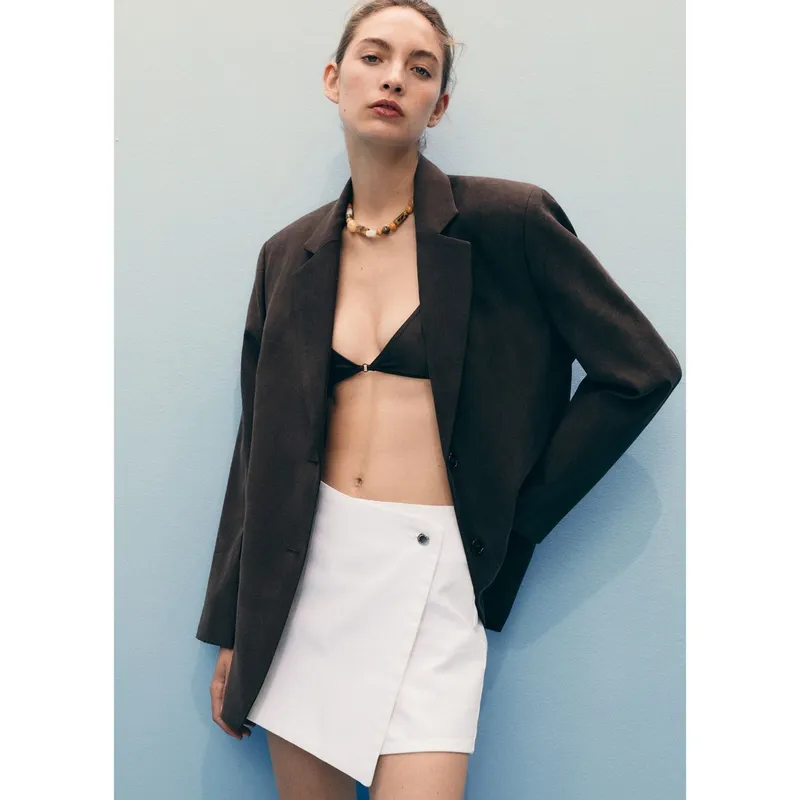 MANGO - Falda Short Tiro Medio Mujer Mango