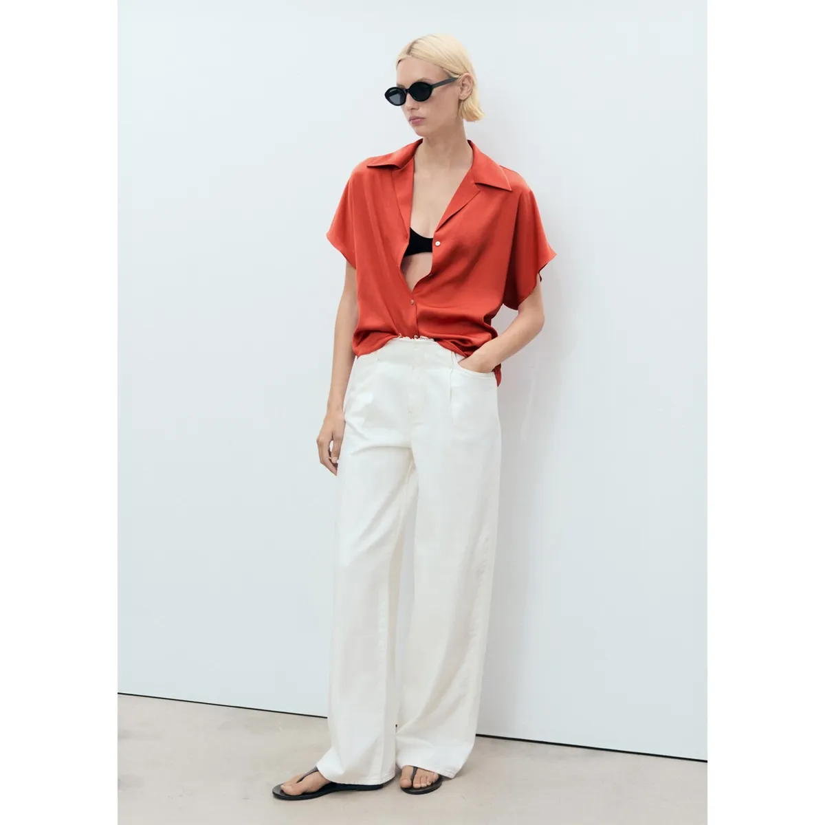 MANGO - Blusa Casual Mujer Mango