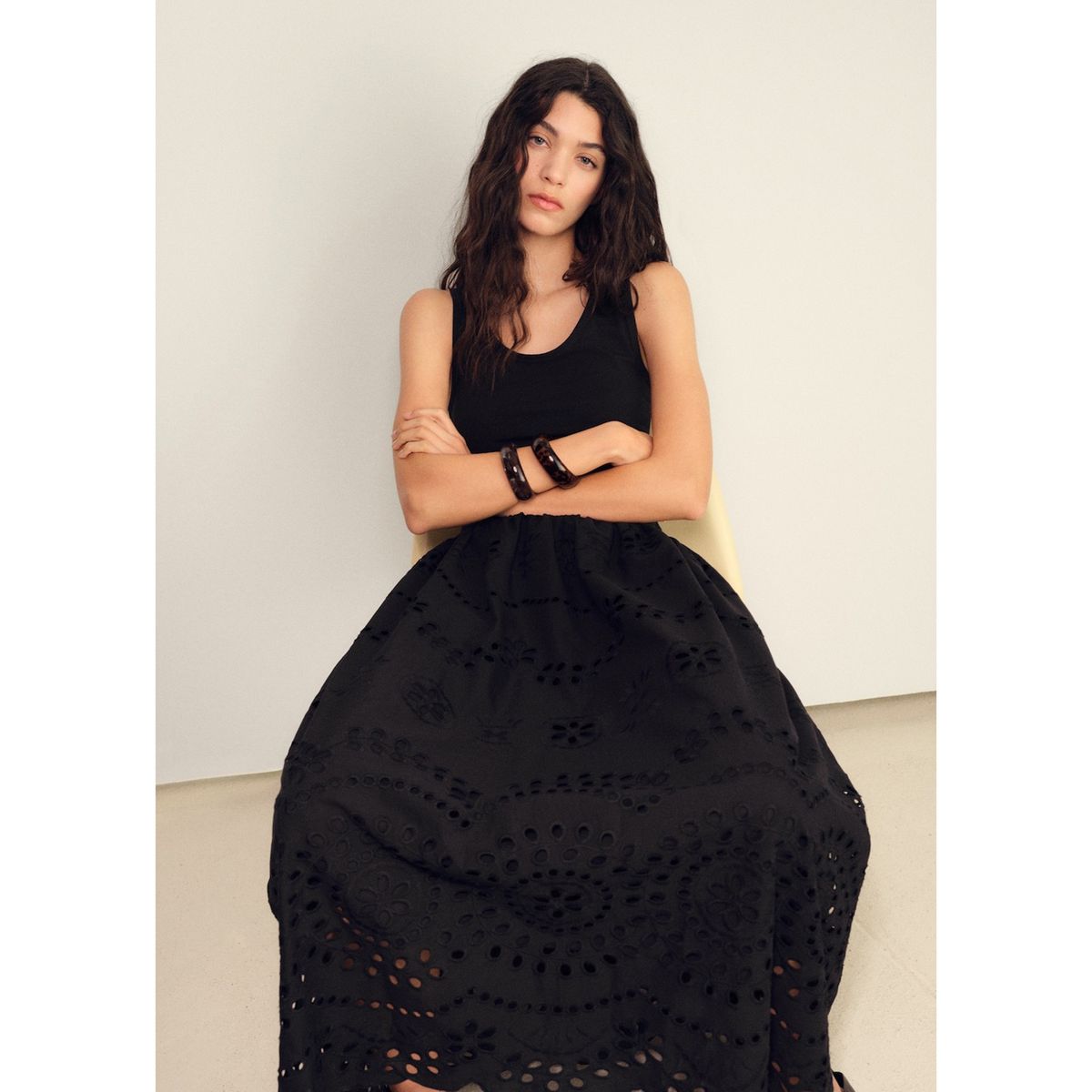 MANGO - Vestido Largo Mujer Mango