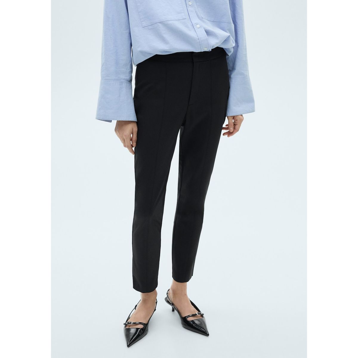 MANGO - Pantalón Skinny Tiro Alto Mujer Mango