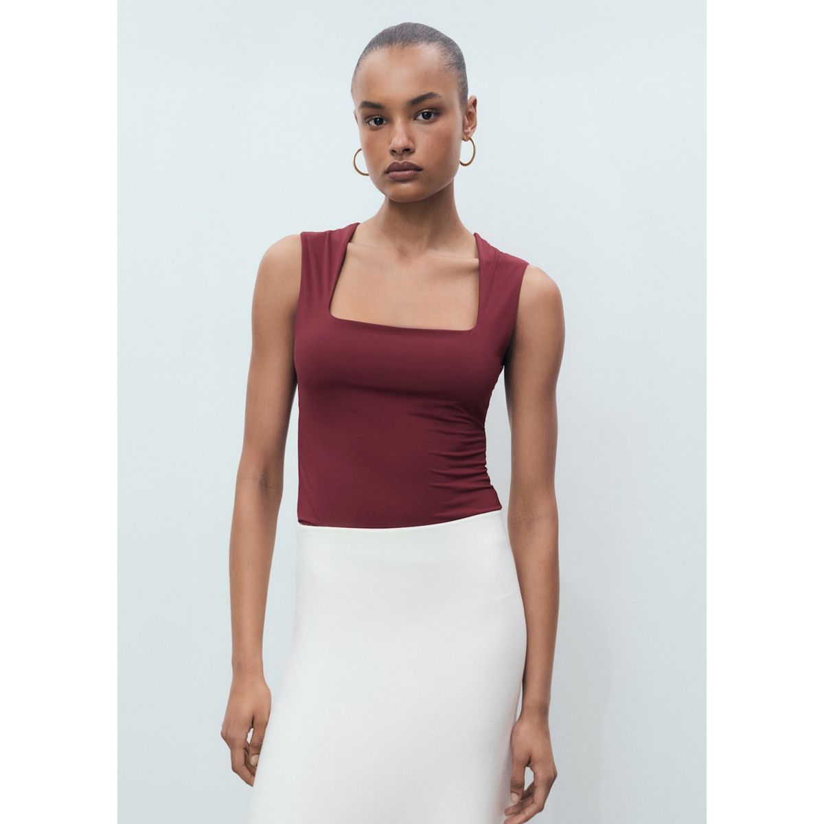 MANGO - Top Sin Mangas Mujer Mango