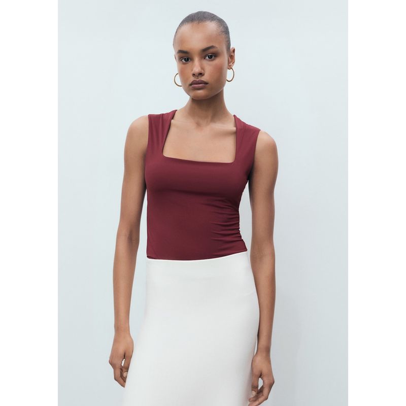 MANGO - Top Sin Mangas Mujer Mango