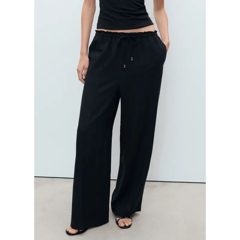 MANGO - Pantalón Straight Tiro Medio Mujer Mango