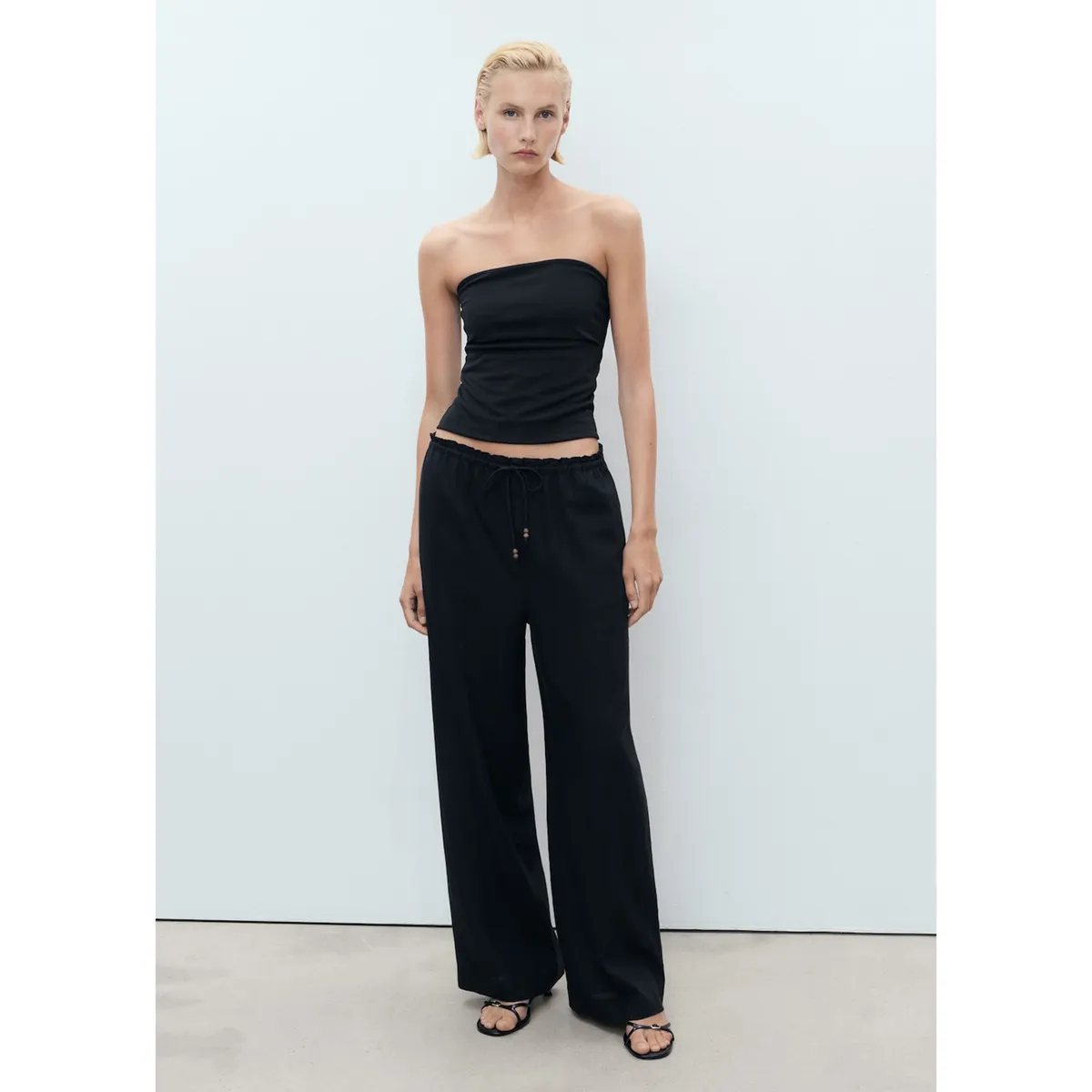 MANGO - Pantalón Straight Tiro Medio Mujer Mango