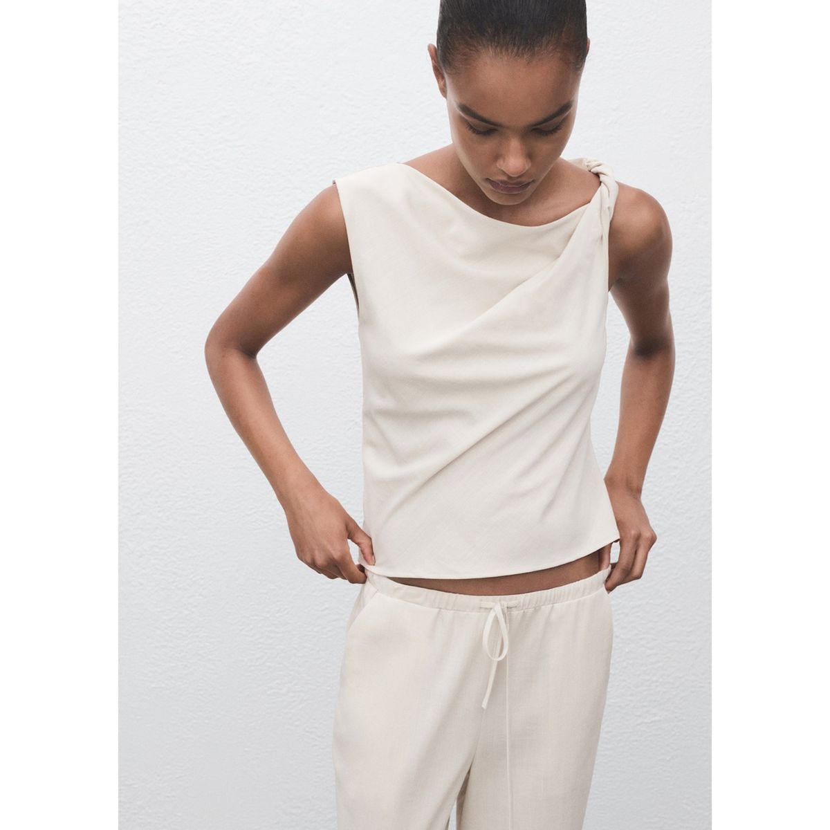 MANGO - Top Sin Mangas Mujer Mango