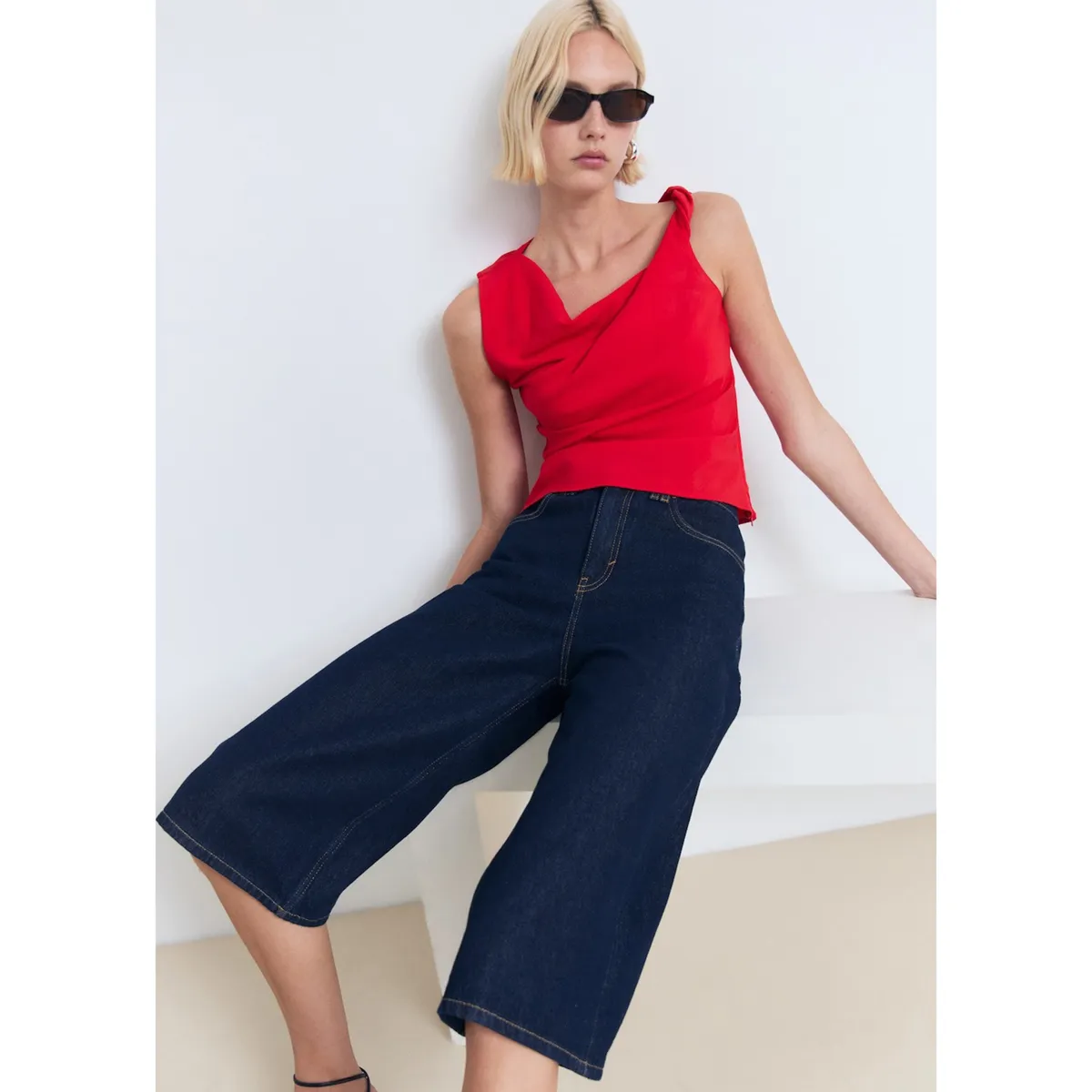 MANGO - Top Sin Mangas Mujer Mango