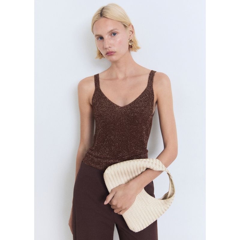 MANGO - Top Sin Mangas Mujer Mango