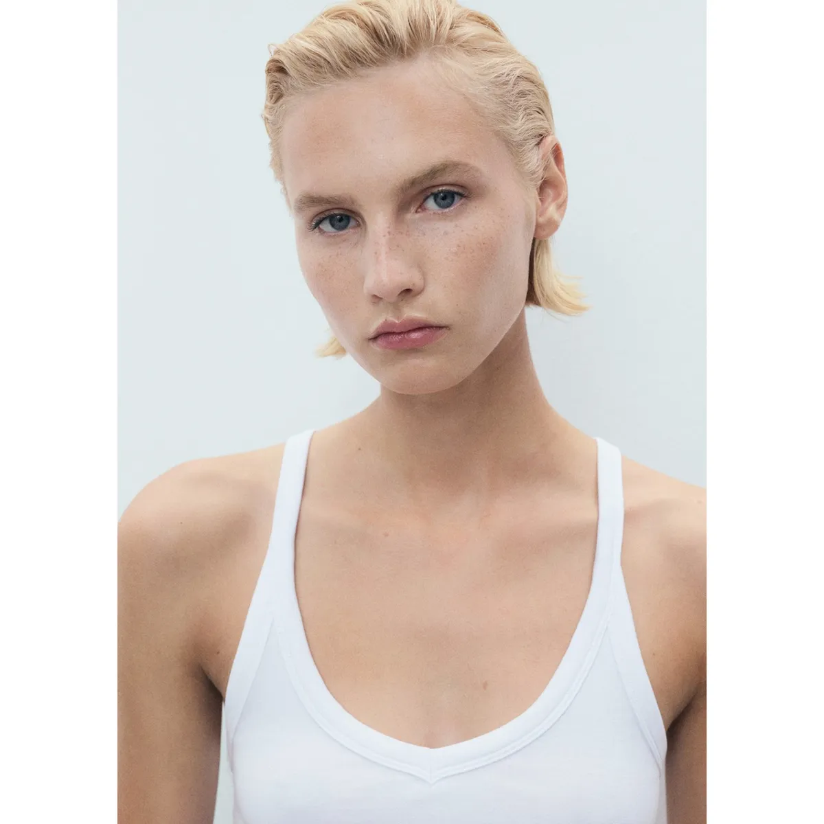 MANGO - Top Sin Mangas Mujer Mango