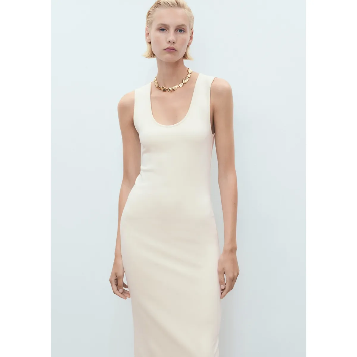 MANGO - Vestido Largo Mujer Mango