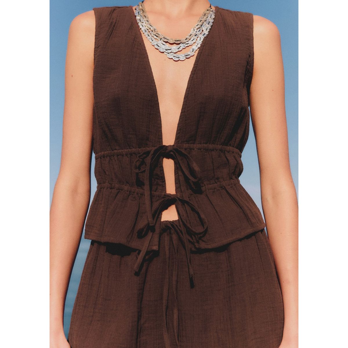 MANGO - Top Sin Mangas Mujer Mango