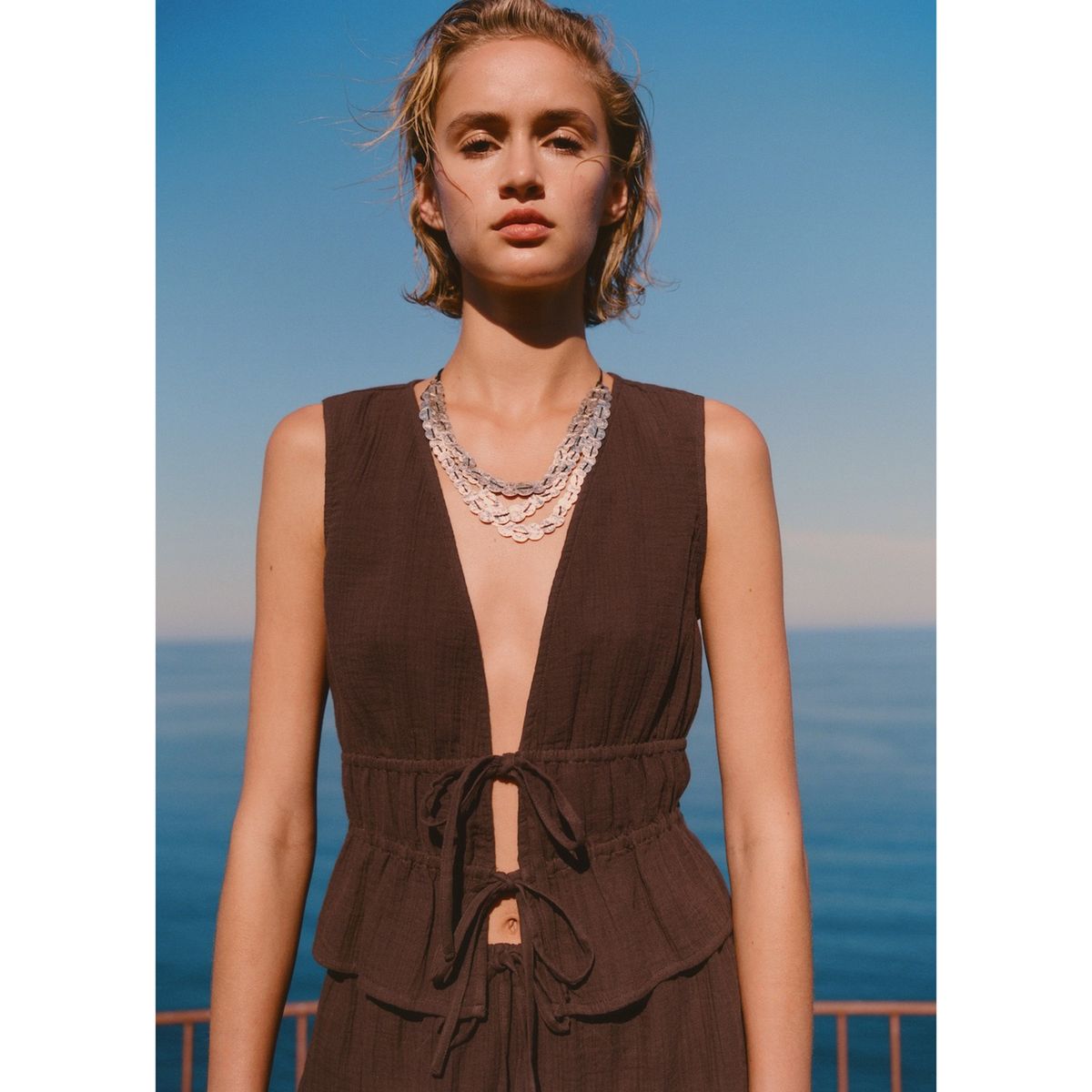 MANGO - Top Sin Mangas Mujer Mango