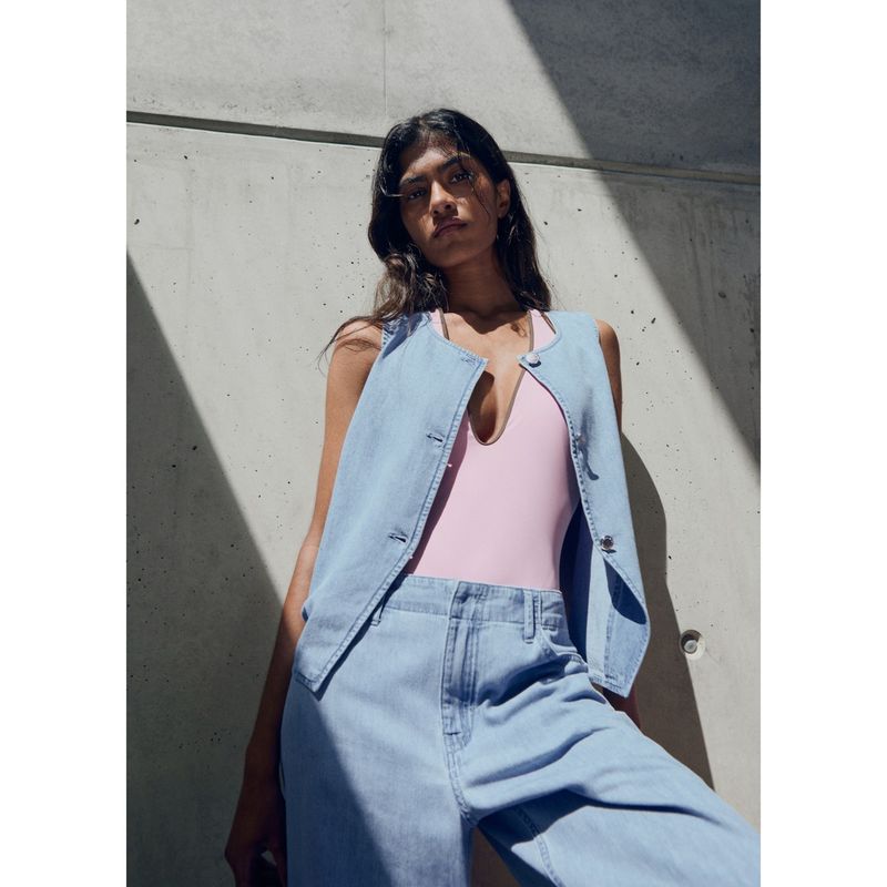 MANGO - Top Sin Mangas Mujer Mango