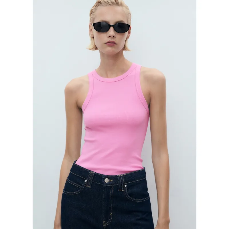 MANGO - Top Sin Mangas Mujer Mango