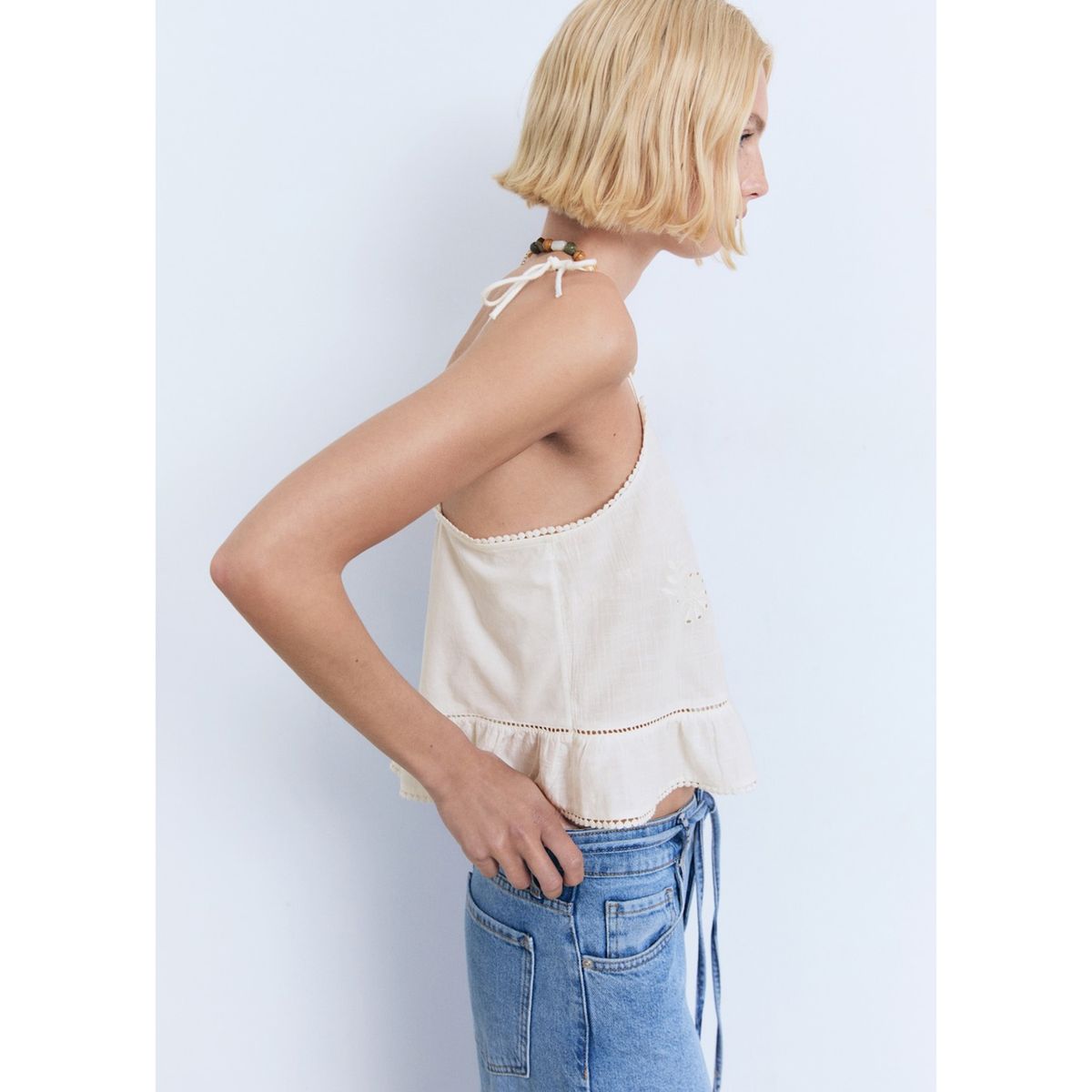 MANGO - Top Sin Mangas Mujer Mango