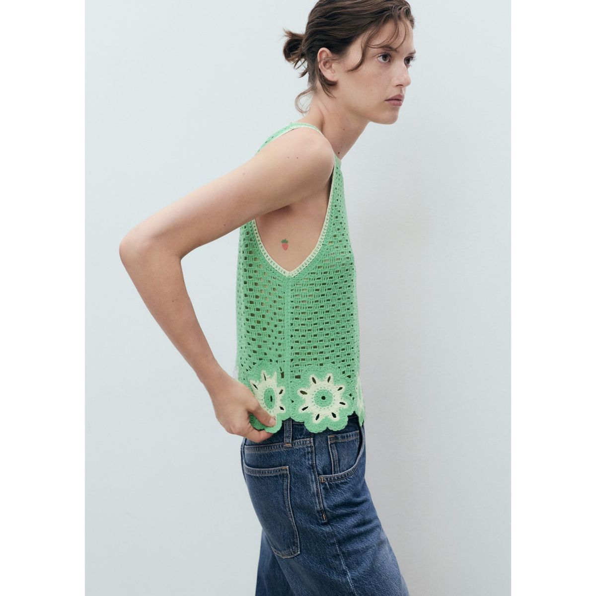 MANGO - Top Sin Mangas Mujer Mango