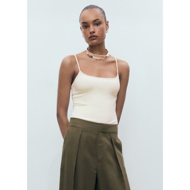 MANGO - Top Sin Mangas Mujer Mango