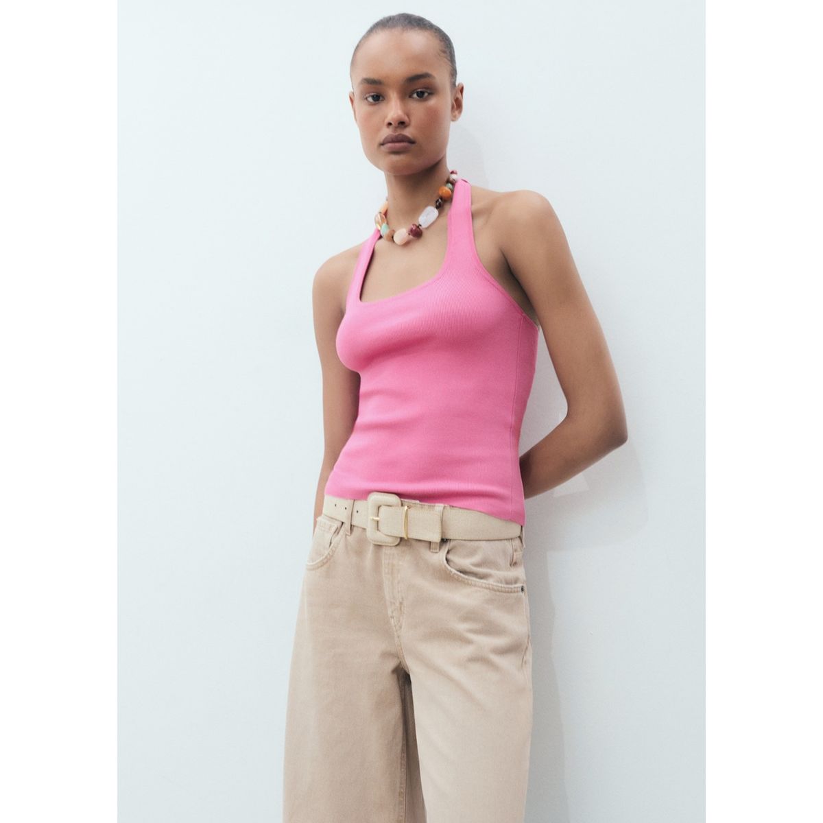 MANGO - Top Sin Mangas Mujer Mango