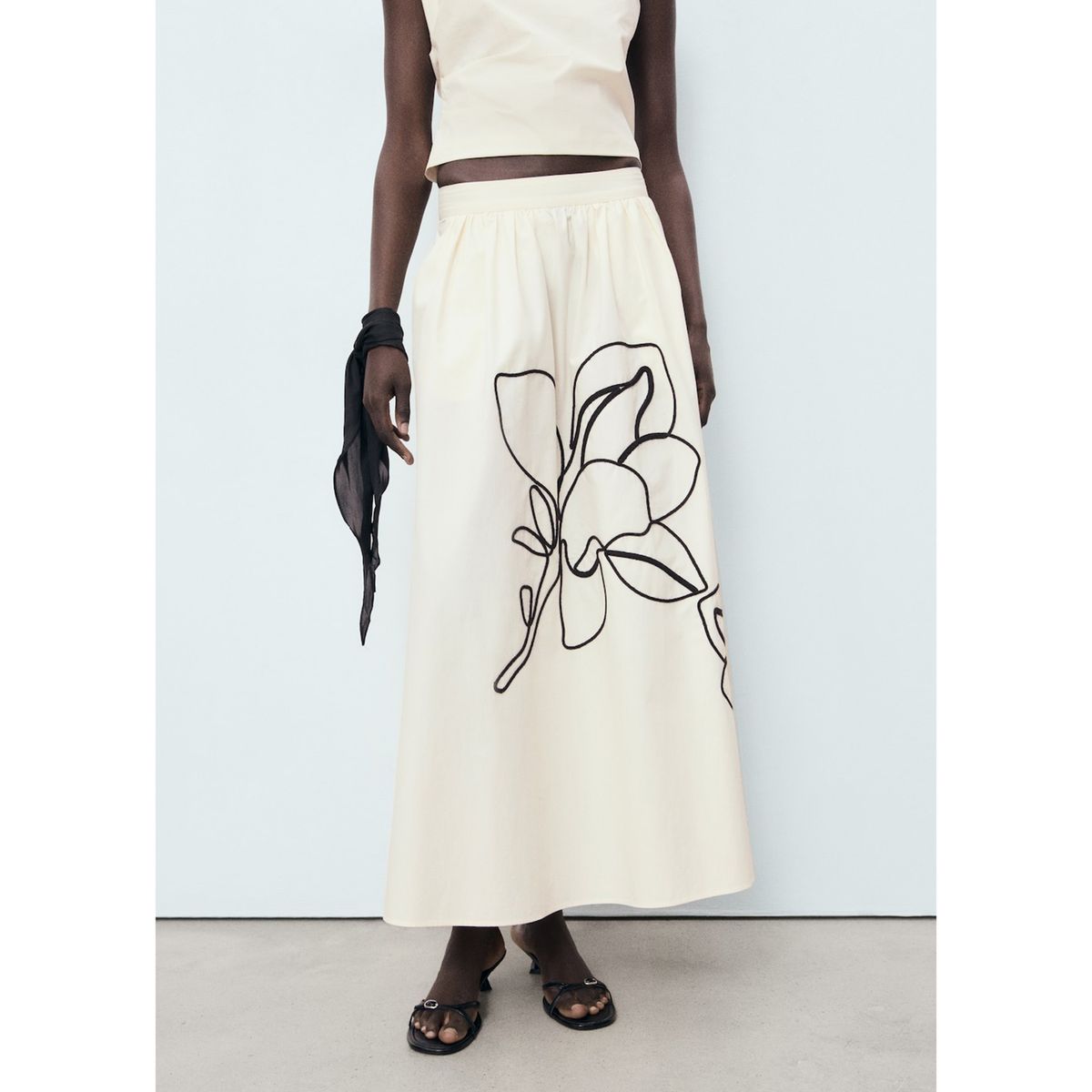 MANGO - Falda Larga Mujer Mango
