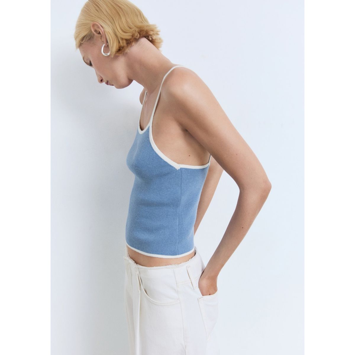 MANGO - Top Sin Mangas Mujer Mango