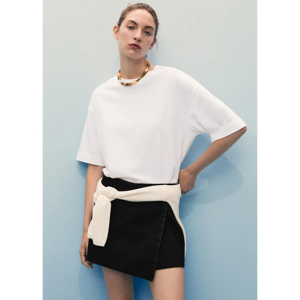 MANGO - Falda Short Tiro Medio Mujer Mango.