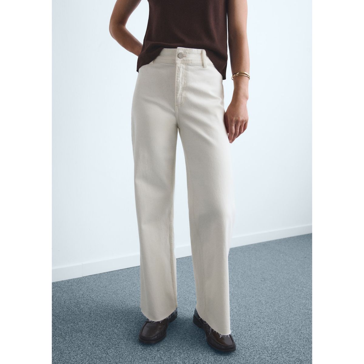 MANGO - Jean Culotte Tiro Alto Mujer Mango