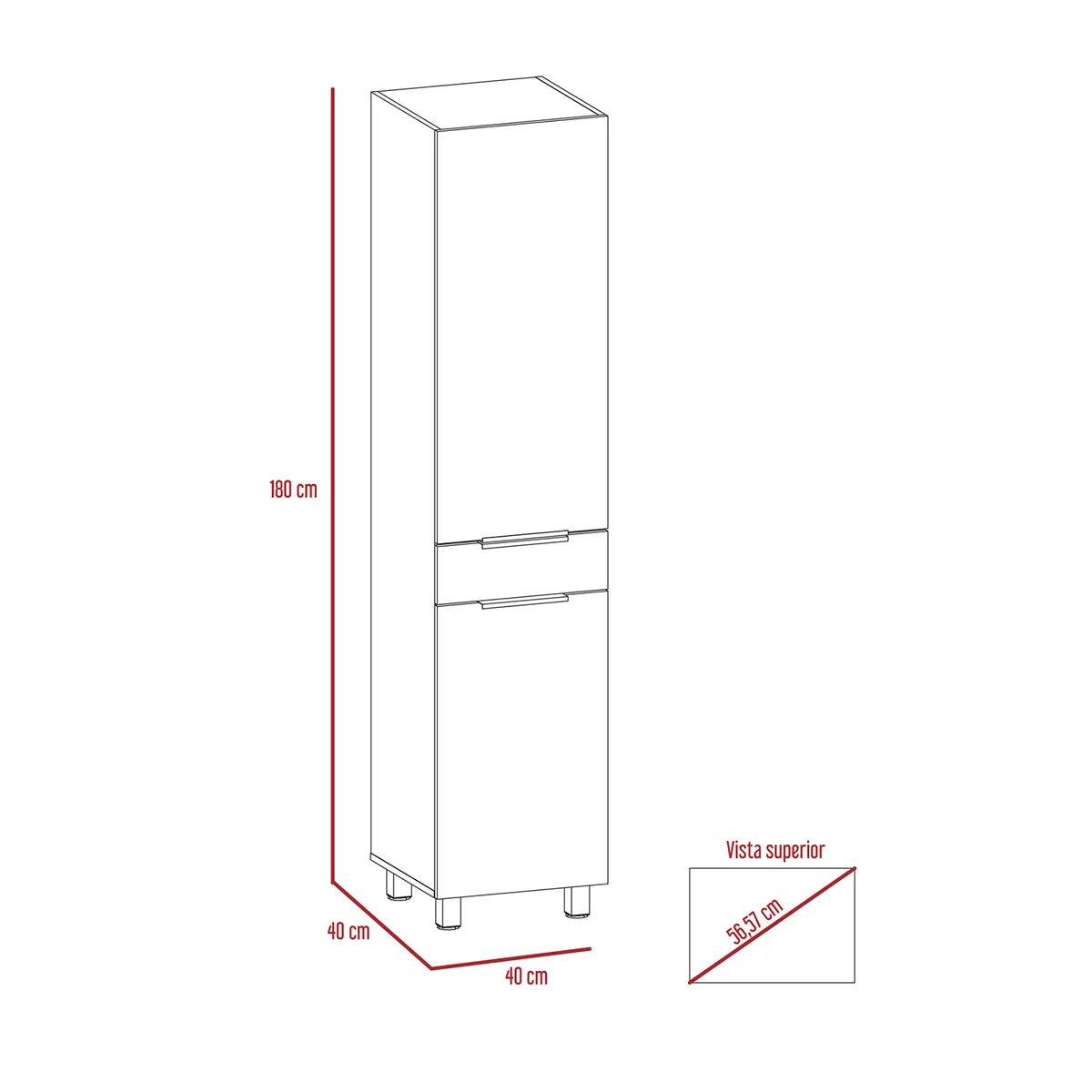 TUHOME - Alacena Cocina Melia Blanco Ro