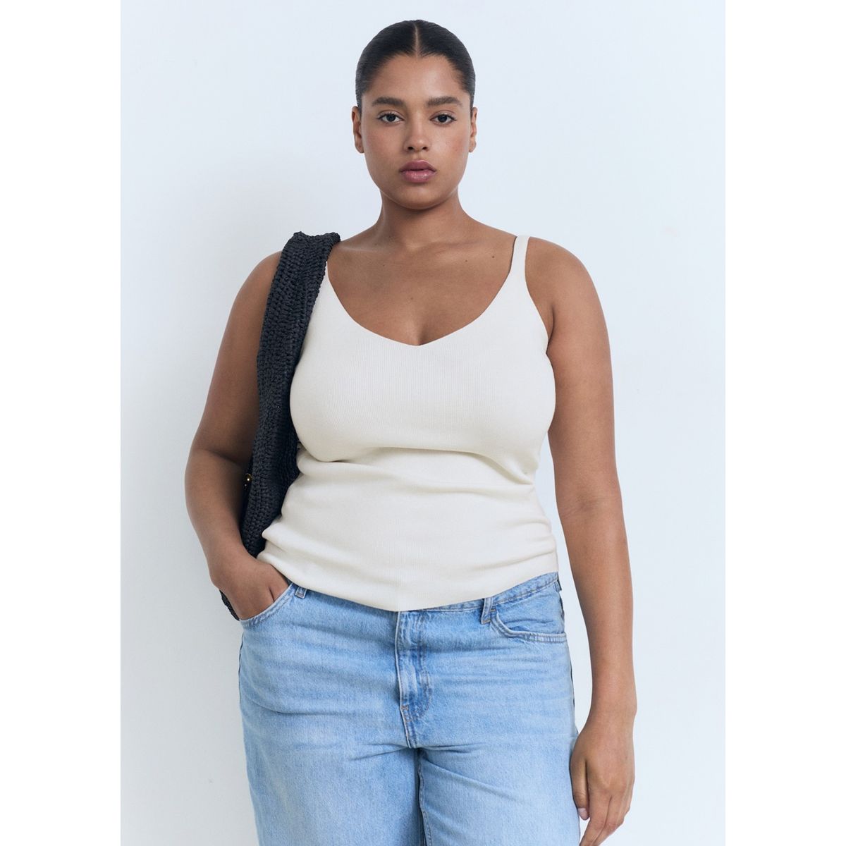 MANGO - Top Sin Mangas Mujer Mango