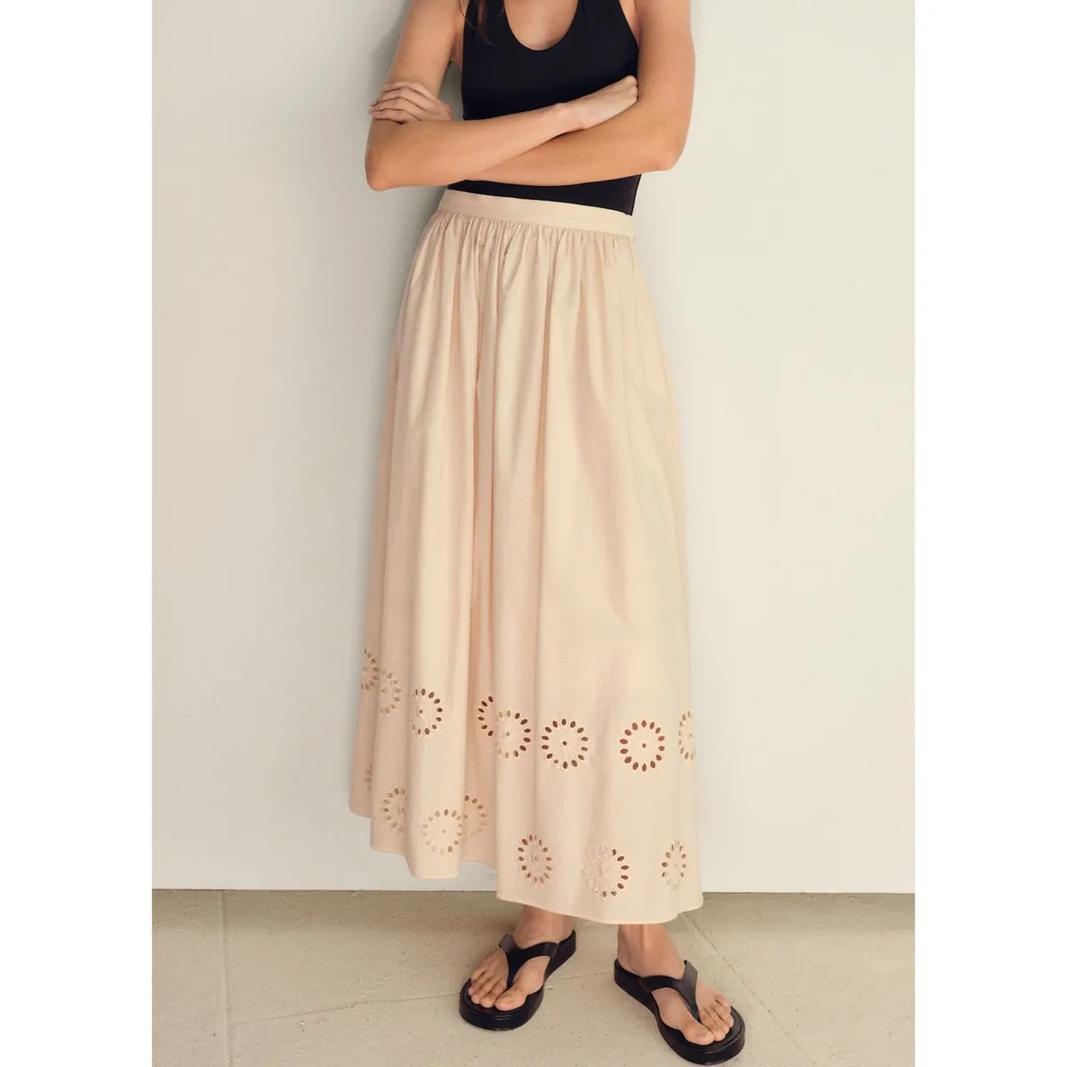 MANGO - Falda Larga Mujer Mango