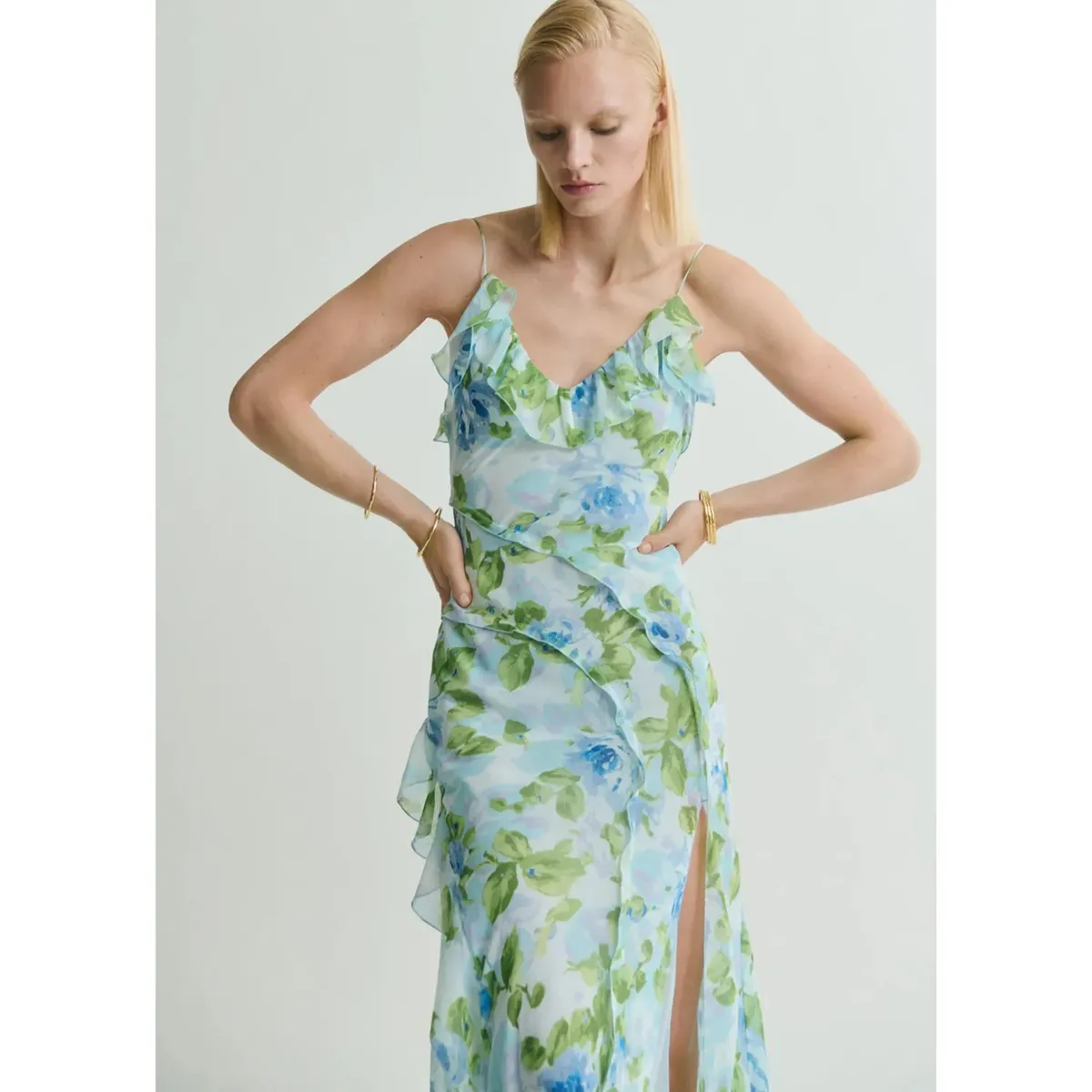 MANGO - Vestido Largo Mujer Mango