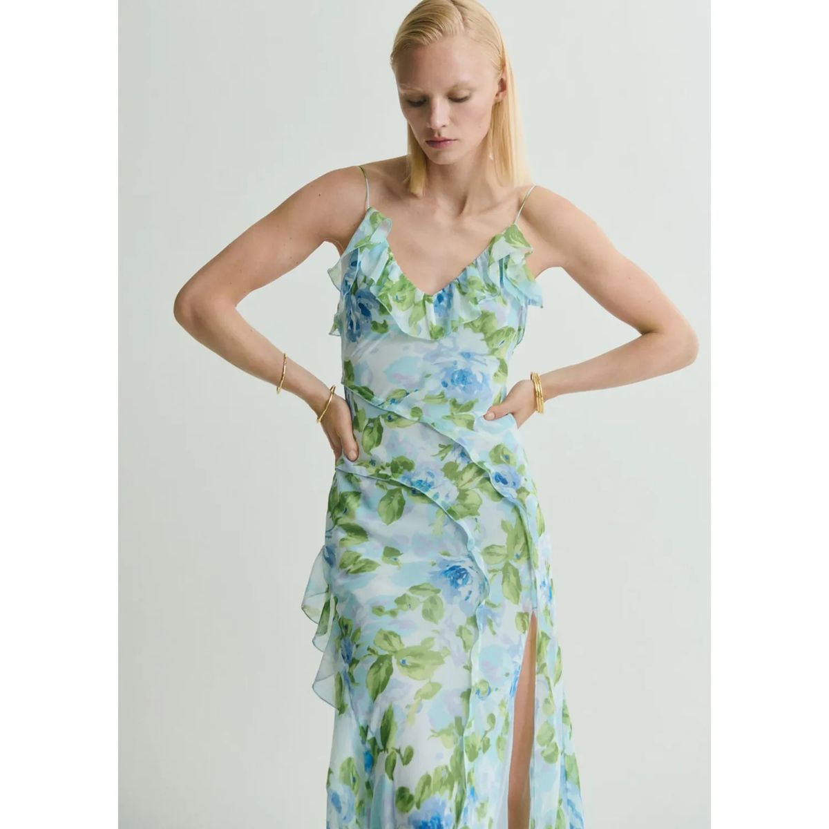 MANGO - Vestido Largo Mujer Mango