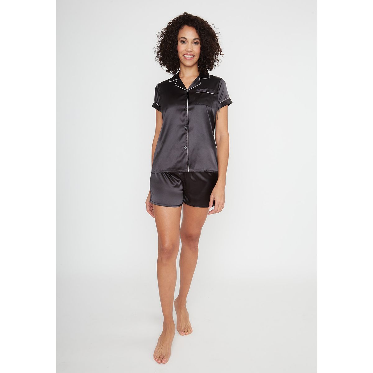 KAYSER - Pijama Short Satin Abotonado Kayser