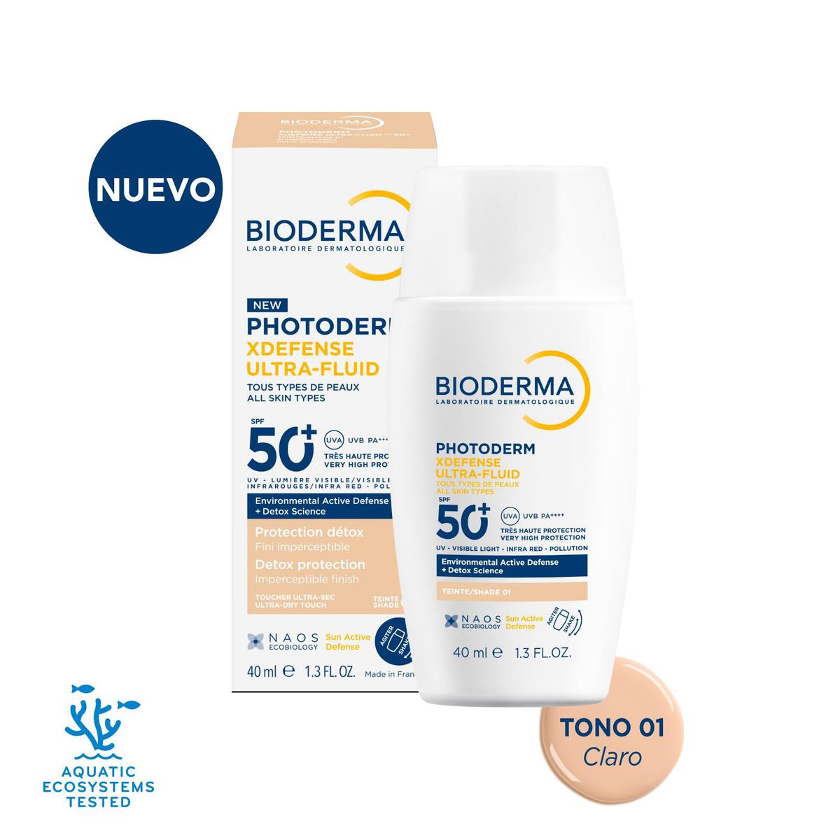 BIODERMA - Protector Solar Photoderm XDefense Ultra-Fluido Tono Claro Bioderma