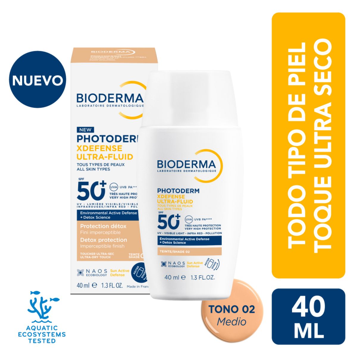 BIODERMA - Protector Solar Photoderm XDefense Ultra-Fluido Tono Medio Bioderma