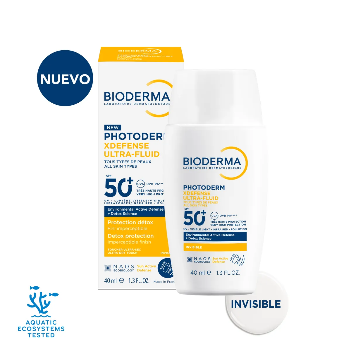 BIODERMA - Protector Solar Photoderm XDefense Ultra-Fluido Tono Invisible Bioderma
