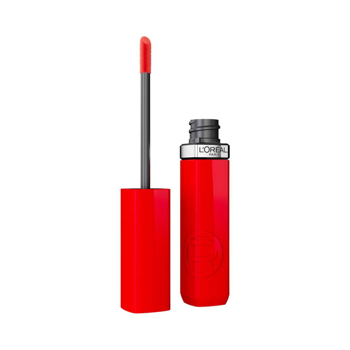 LOREAL PARIS - Labial Líquido Infallible Le Laque Resistance Tono Red Poppy 5 ml