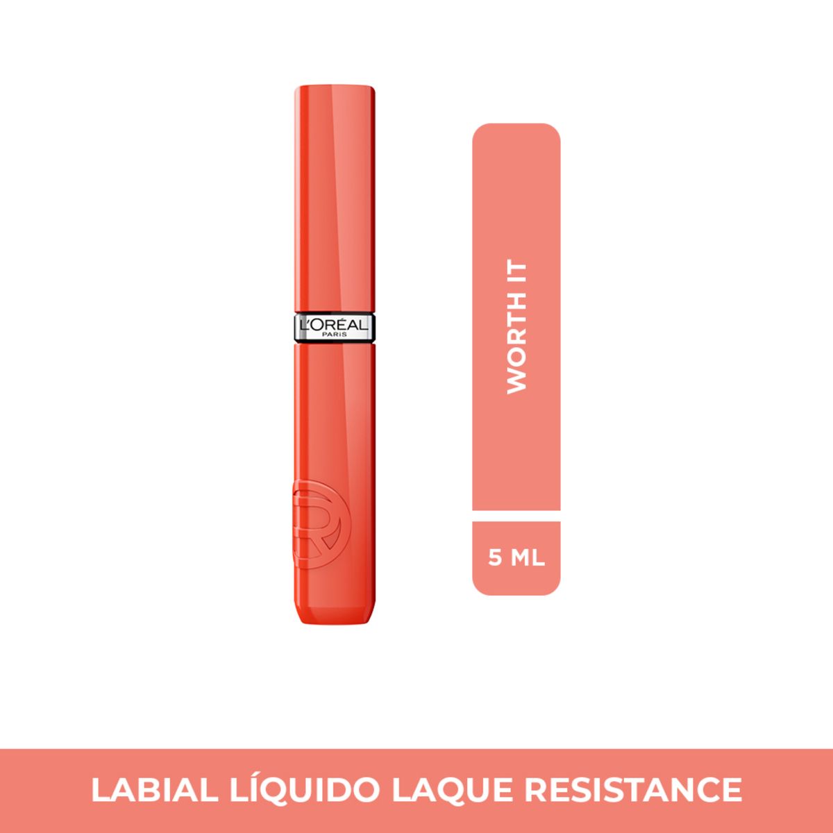 LOREAL PARIS - Labial Líquido Infallible Le Laque Resistance Tono Worth It 5 ml