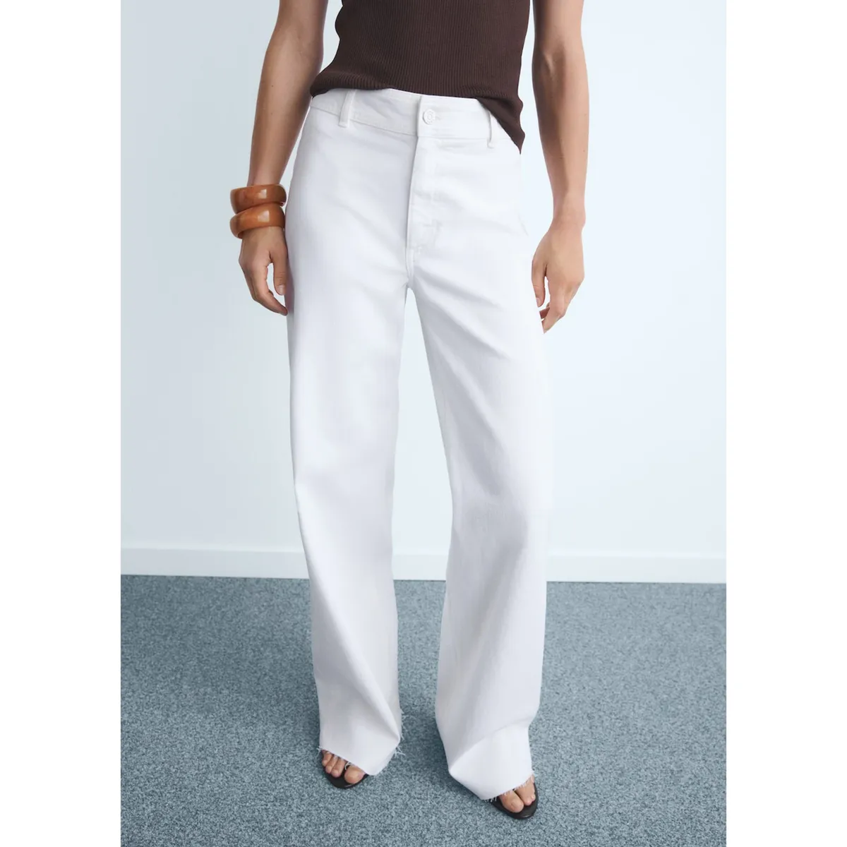 MANGO - Jean Culotte Tiro Alto Mujer Mango