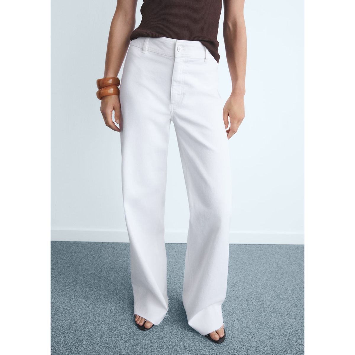 MANGO - Jean Culotte Tiro Alto Mujer Mango