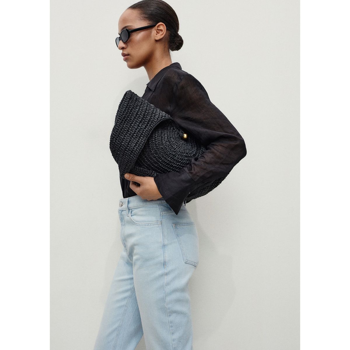 MANGO - Jean Mom Tiro Alto Mujer Mango